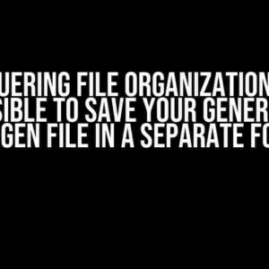 Conquering File Organization: Is it Possible to Save Your Generated Officegen File in a Separate Folder?